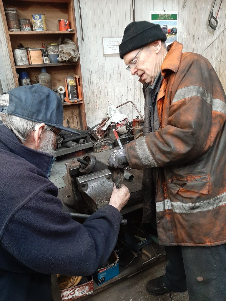 Alan and John dismantle one of Cumbria's safety valves.