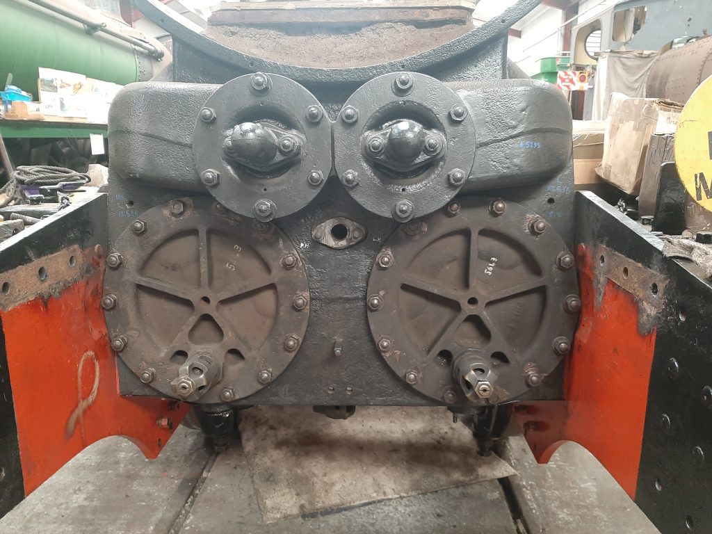 Both of 5643's front cylinder covers re-fitted