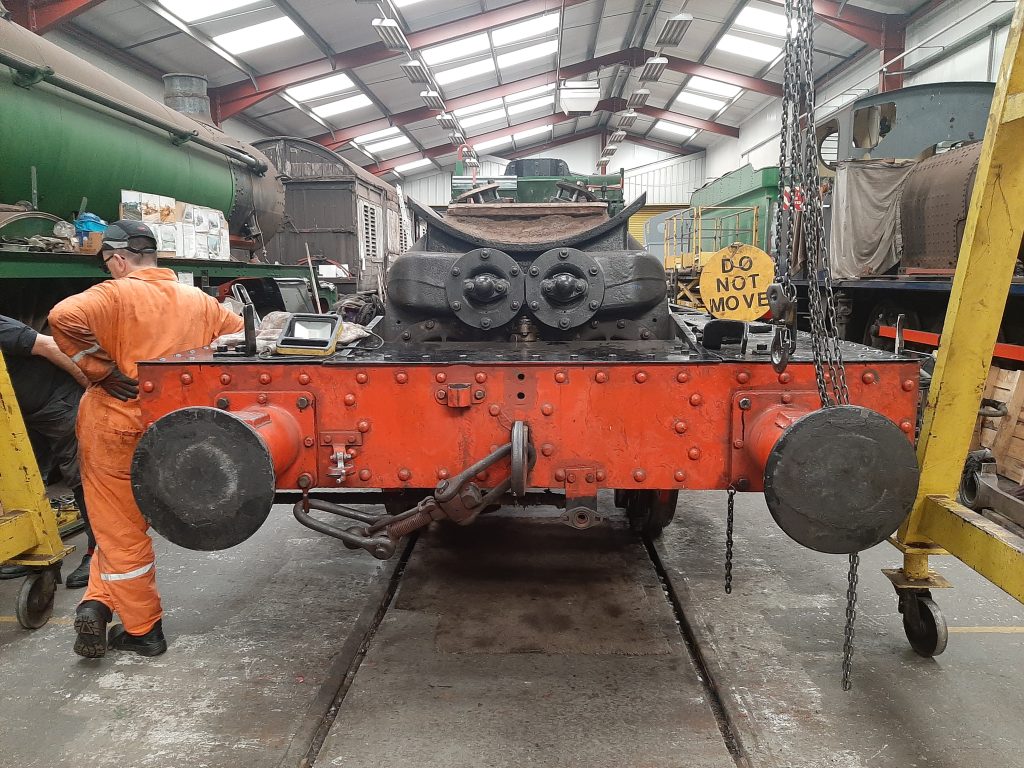 The buffer beam fitted, along with the buffers.