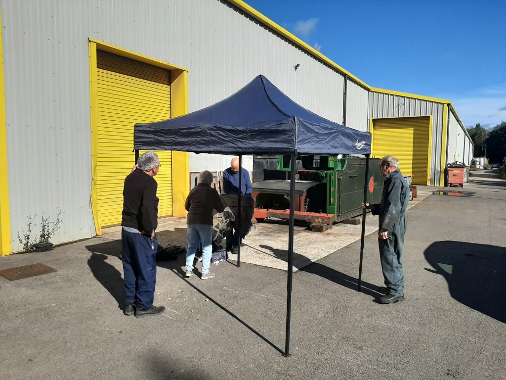 The RSR's gazebo being tested